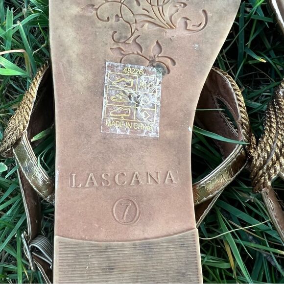 LASCANA Braided Tanals, Bronze, Women’s Sz 7 - Picture 12 of 12